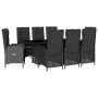 9-piece garden dining set and black synthetic rattan cushions by , Garden sets - Ref: Foro24-3213525, Price: 1,00 €, Discount: %