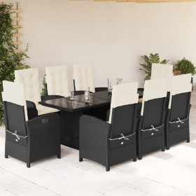 9-piece garden dining set and black synthetic rattan cushions by , Garden sets - Ref: Foro24-3212250, Price: 1,00 €, Discount: %