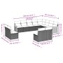 Garden sofa set 12 pieces with black synthetic rattan cushions by , Garden sets - Ref: Foro24-3260551, Price: 712,68 €, Disco...