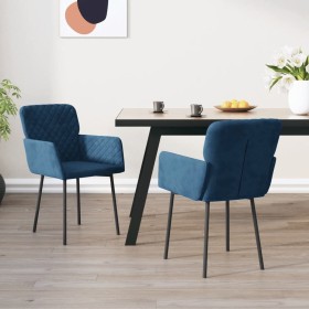 Dining chairs 2 units blue velvet by , dining chairs - Ref: Foro24-344778, Price: 106,10 €, Discount: %