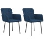 Dining chairs 2 units blue velvet by , dining chairs - Ref: Foro24-344778, Price: 106,10 €, Discount: %