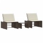 Sun loungers with table 2 units brown synthetic rattan by , Loungers - Ref: Foro24-368423, Price: 180,34 €, Discount: %