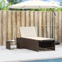 Sonnenliegen mit Tisch 2 Einheiten braunes synthetisches Rattan von , Liegen - Ref: Foro24-368423, Preis: 180,34 €, Rabatt: %