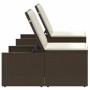 Sun loungers with table 2 units brown synthetic rattan by , Loungers - Ref: Foro24-368423, Price: 180,34 €, Discount: %