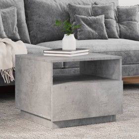 Coffee table with LED lights concrete gray 50x49x40 cm by , Coffee table - Ref: Foro24-839829, Price: 77,99 €, Discount: %