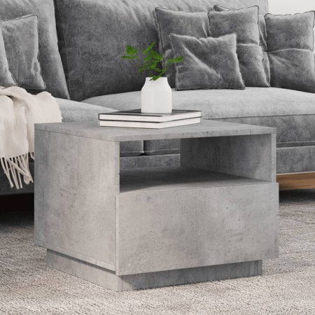 Coffee table with LED lights concrete gray 50x49x40 cm by , Coffee table - Ref: Foro24-839829, Price: 74,56 €, Discount: %