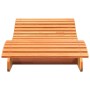 Wax brown solid pine wood lounger 205x70x31.5 cm by , Loungers - Ref: Foro24-844652, Price: 107,06 €, Discount: %