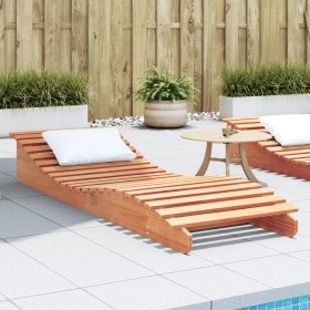 Wax brown solid pine wood lounger 205x60x31.5 cm by , Loungers - Ref: Foro24-844650, Price: 89,15 €, Discount: %