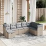 Gartensofa-Set mit beigem Kissenmix, 8-teilig aus PE-Rattan von , Gartensets - Ref: Foro24-3263275, Preis: 511,94 €, Rabatt: %