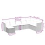 Gartensofa-Set mit beigem Kissenmix, 8-teilig aus PE-Rattan von , Gartensets - Ref: Foro24-3263275, Preis: 511,94 €, Rabatt: %