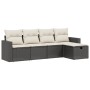 Set de muebles de jardín 5 pzas y cojines ratán sintético negro de , Conjuntos de jardín - Ref: Foro24-3263462, Precio: 309,2...