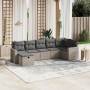 7-teiliges Gartensofa-Set mit grauen PE-Rattan-Kissen von , Gartensets - Ref: Foro24-3263506, Preis: 485,54 €, Rabatt: %