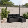 4-teilige Gartensofagarnitur mit schwarzen synthetischen Rattankissen von , Gartensets - Ref: Foro24-3263751, Preis: 264,48 €...