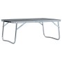 Gray aluminum folding camping table 60x40 cm by vidaXL, camping furniture - Ref: Foro24-48187, Price: 25,49 €, Discount: %