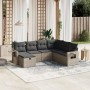 7-piece garden sofa set with gray PE rattan cushions by , Garden sets - Ref: Foro24-3263836, Price: 483,60 €, Discount: %