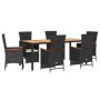 7-piece garden dining set and black synthetic rattan cushions by , Garden sets - Ref: Foro24-3277517, Price: 864,46 €, Discou...