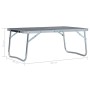 Gray aluminum folding camping table 60x40 cm by vidaXL, camping furniture - Ref: Foro24-48187, Price: 25,49 €, Discount: %