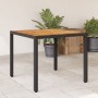 Mesa de jardín superficie madera acacia ratán negro 90x90x75 cm de , Mesas de jardín - Ref: Foro24-365529, Precio: 131,91 €, ...