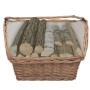 Cesta para leña con asas sauce marrón 61,5x46,5x58 cm de vidaXL, Bolsas y soportes de leña - Ref: Foro24-286989, Precio: 51,6...