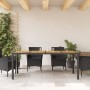 Garden table black rattan acacia wood surface 190x90x75cm by , Garden tables - Ref: Foro24-365541, Price: 218,20 €, Discount: %