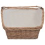 Cesta para leña con asas sauce marrón 61,5x46,5x58 cm de vidaXL, Bolsas y soportes de leña - Ref: Foro24-286989, Precio: 51,6...