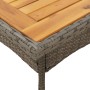 Garden table gray PE rattan wooden surface 80x80x75 cm by , Garden tables - Ref: Foro24-365520, Price: 96,68 €, Discount: %