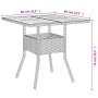 Garden table gray PE rattan wooden surface 80x80x75 cm by , Garden tables - Ref: Foro24-365520, Price: 96,68 €, Discount: %