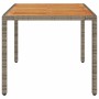 Garden table surface acacia wood rattan gray 150x90x75cm by , Garden tables - Ref: Foro24-365536, Price: 187,14 €, Discount: %