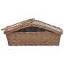 Cesta para leña con asas sauce marrón 61,5x46,5x58 cm de vidaXL, Bolsas y soportes de leña - Ref: Foro24-286989, Precio: 51,6...