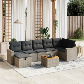 8-piece garden sofa set and gray synthetic rattan cushions by , Garden sets - Ref: Foro24-3264847, Price: 509,99 €, Discount: %