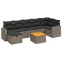 8-teiliges Gartensofa-Set und graue synthetische Rattankissen von , Gartensets - Ref: Foro24-3264847, Preis: 521,91 €, Rabatt: %