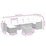 8-piece garden sofa set and gray synthetic rattan cushions by , Garden sets - Ref: Foro24-3264847, Price: 521,91 €, Discount: %