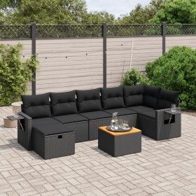 8-teiliges Gartensofa-Set und schwarze synthetische Rattankissen von , Gartensets - Ref: Foro24-3264954, Preis: 511,77 €, Rab...