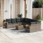 9-piece garden furniture set and gray synthetic rattan cushions by , Garden sets - Ref: Foro24-3226669, Price: 608,99 €, Disc...