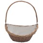 Cesta para leña con asas sauce marrón 57x46,5x52 cm de vidaXL, Bolsas y soportes de leña - Ref: Foro24-286987, Precio: 56,76 ...