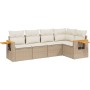 Gartensofa-Set mit Kissen, 5-teilig, beiges synthetisches Rattan von , Gartensets - Ref: Foro24-3226786, Preis: 520,41 €, Rab...