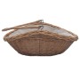 Cesta para leña con asas sauce marrón 57x46,5x52 cm de vidaXL, Bolsas y soportes de leña - Ref: Foro24-286987, Precio: 56,76 ...