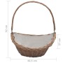 Cesta para leña con asas sauce marrón 57x46,5x52 cm de vidaXL, Bolsas y soportes de leña - Ref: Foro24-286987, Precio: 56,76 ...