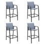 Garden high chairs 4 gray textilene units by vidaXL, Garden chairs - Ref: Foro24-48119, Price: 270,53 €, Discount: %