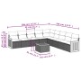 Gartensofa-Set 10-teilig mit schwarzen synthetischen Rattankissen von , Gartensets - Ref: Foro24-3227742, Preis: 573,70 €, Ra...