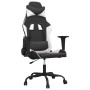 Black and white synthetic leather massage gaming chair by , Gaming chairs - Ref: Foro24-345404, Price: 121,79 €, Discount: %