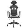 Black and white synthetic leather massage gaming chair by , Gaming chairs - Ref: Foro24-345404, Price: 121,79 €, Discount: %