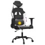 Schwarz-weißer Massage-Gaming-Stuhl aus Kunstleder von , Gaming-Stühle - Ref: Foro24-345404, Preis: 121,79 €, Rabatt: %