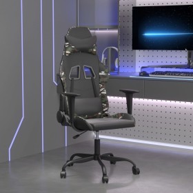 Silla gaming de masaje cuero sintético negro y camuflaje de , Sillones para videojuegos - Ref: Foro24-345410, Precio: 122,99 ...