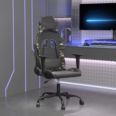 Silla gaming de masaje cuero sintético negro y camuflaje de , Sillones para videojuegos - Ref: Foro24-345410, Precio: 122,74 ...