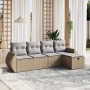 Garden sofa set with beige cushions mix 5 pieces PE rattan by , Garden sets - Ref: Foro24-3264085, Price: 357,99 €, Discount: %