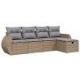 Garden sofa set with beige cushions mix 5 pieces PE rattan by , Garden sets - Ref: Foro24-3264085, Price: 357,99 €, Discount: %