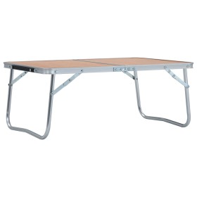 Mesa de camping plegable aluminio marrón 60x40 cm de vidaXL, Mobiliario de camping - Ref: Foro24-48186, Precio: 25,53 €, Desc...