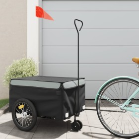 Black and gray iron bicycle trailer 45 kg by , Bicycle trailers - Ref: Foro24-94105, Price: 88,99 €, Discount: %