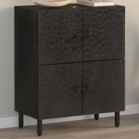 Solid black mango wood sideboard 60x33x75 cm by , Sideboards - Ref: Foro24-356845, Price: 138,21 €, Discount: %